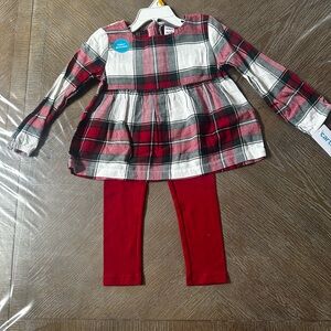 Carter's Red and Plaid Dress Set